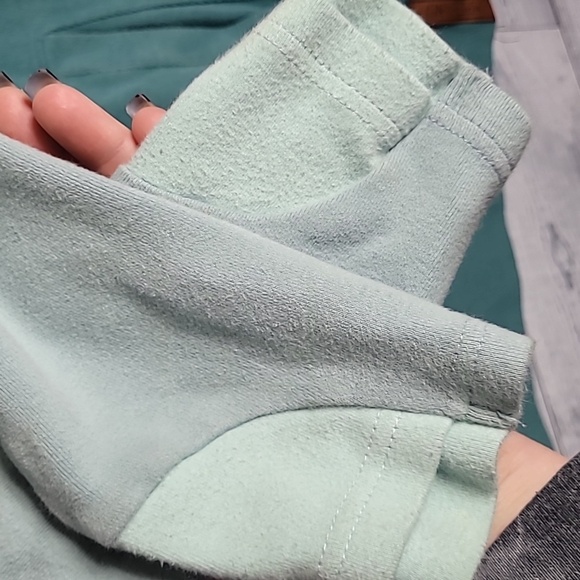 Ampersand Avenue Halfzip Double Hoodie Teal Sz S - Picture 7 of 8